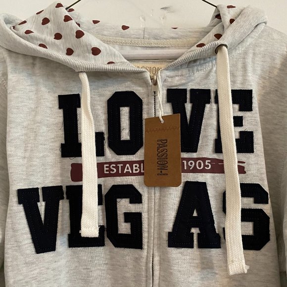 Passion I - Love Vegas Zippered Hoodie NWT - Picture 2 of 8